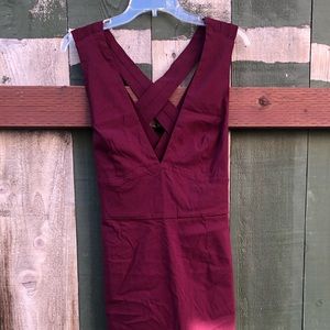 ASOS DEEP RED PENCIL DRESS